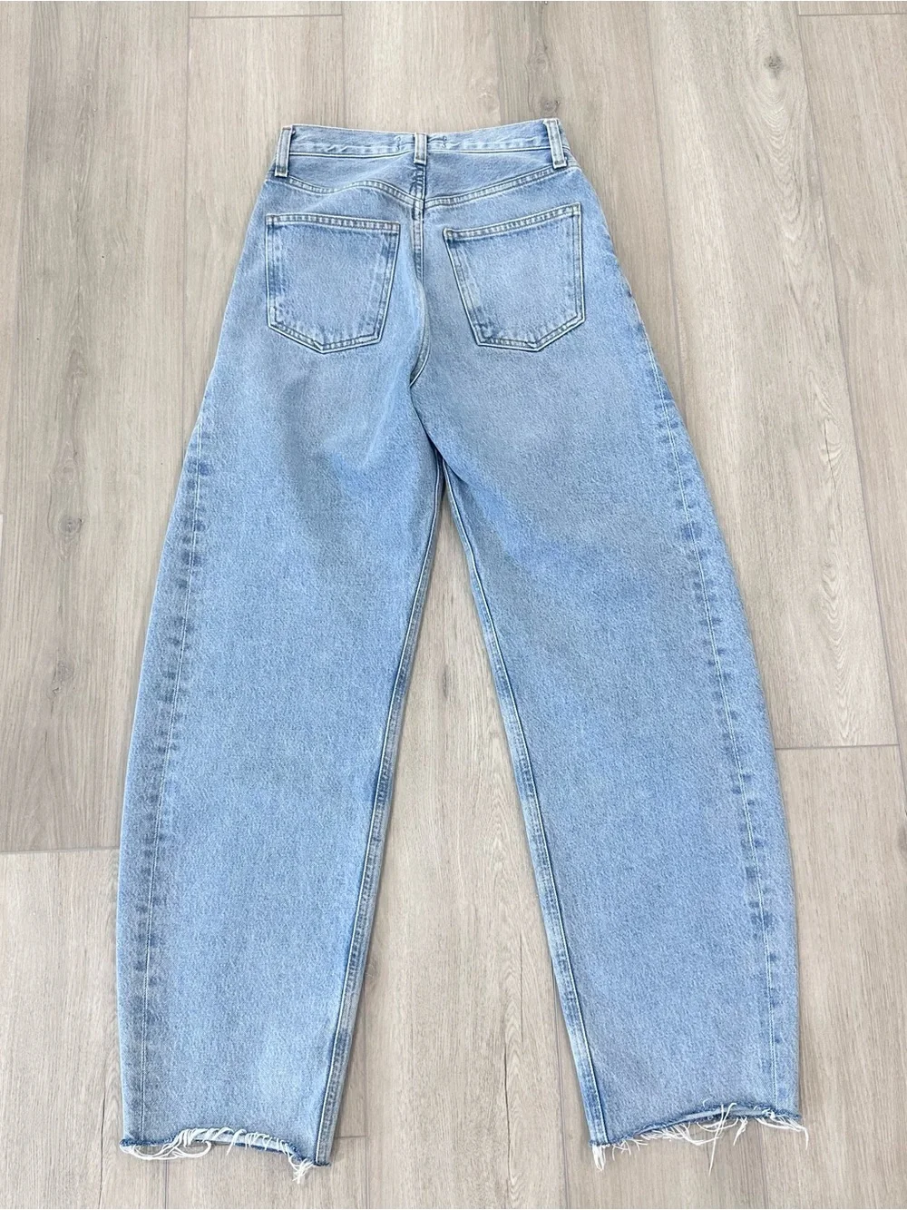 AGOLDE high rise pieces tapered Luna jeans size 24 light wash